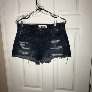 Rewash distressed denim shorts